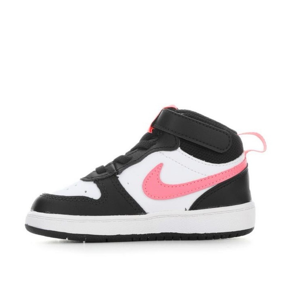 KIDS' NIKE INFANT & TODDLER COURT BOROUGH MID 2 SNEAKERS Unisex Black Pink - 7 - Picture 6 of 16